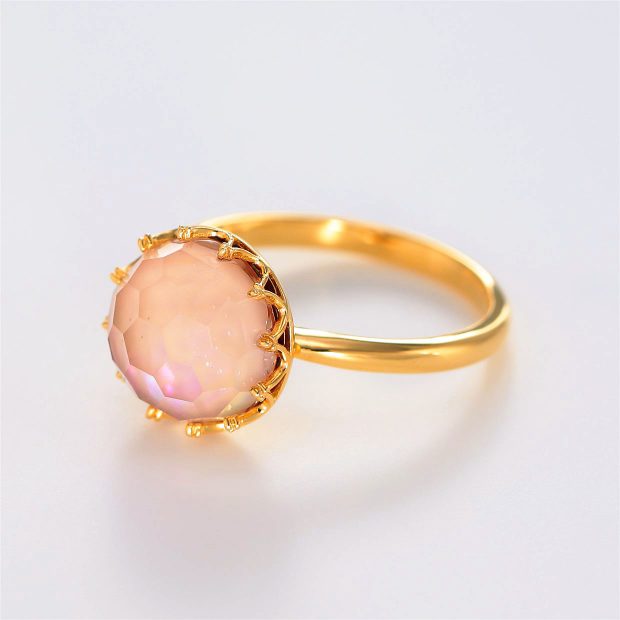 宝石クォーツ・水晶を使った和の彩指輪の商品写真です。型番：CR101001-01~02 画像その2