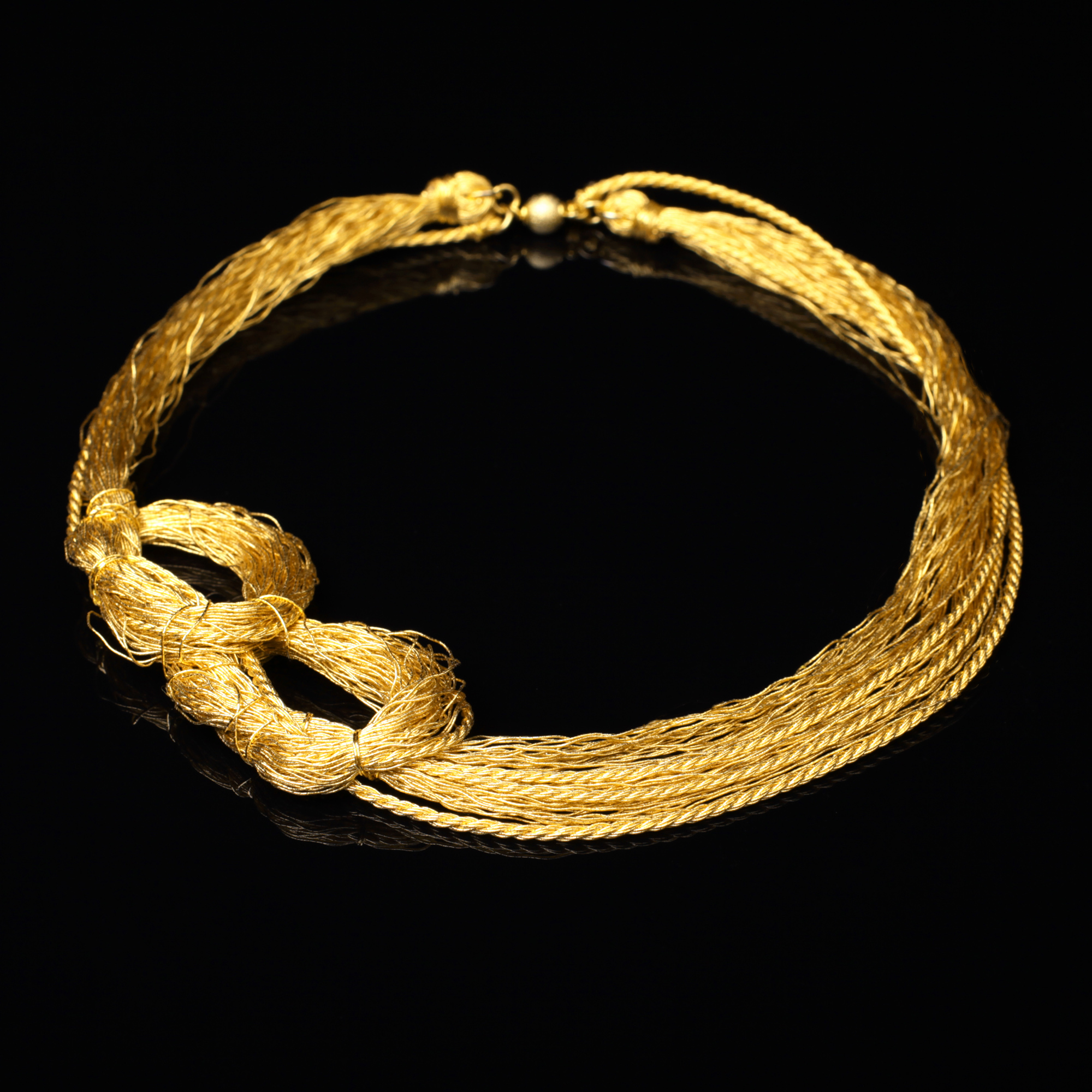 和の彩　金銀糸ネックレス/ペンダントの商品写真です。型番：658-910 画像その1