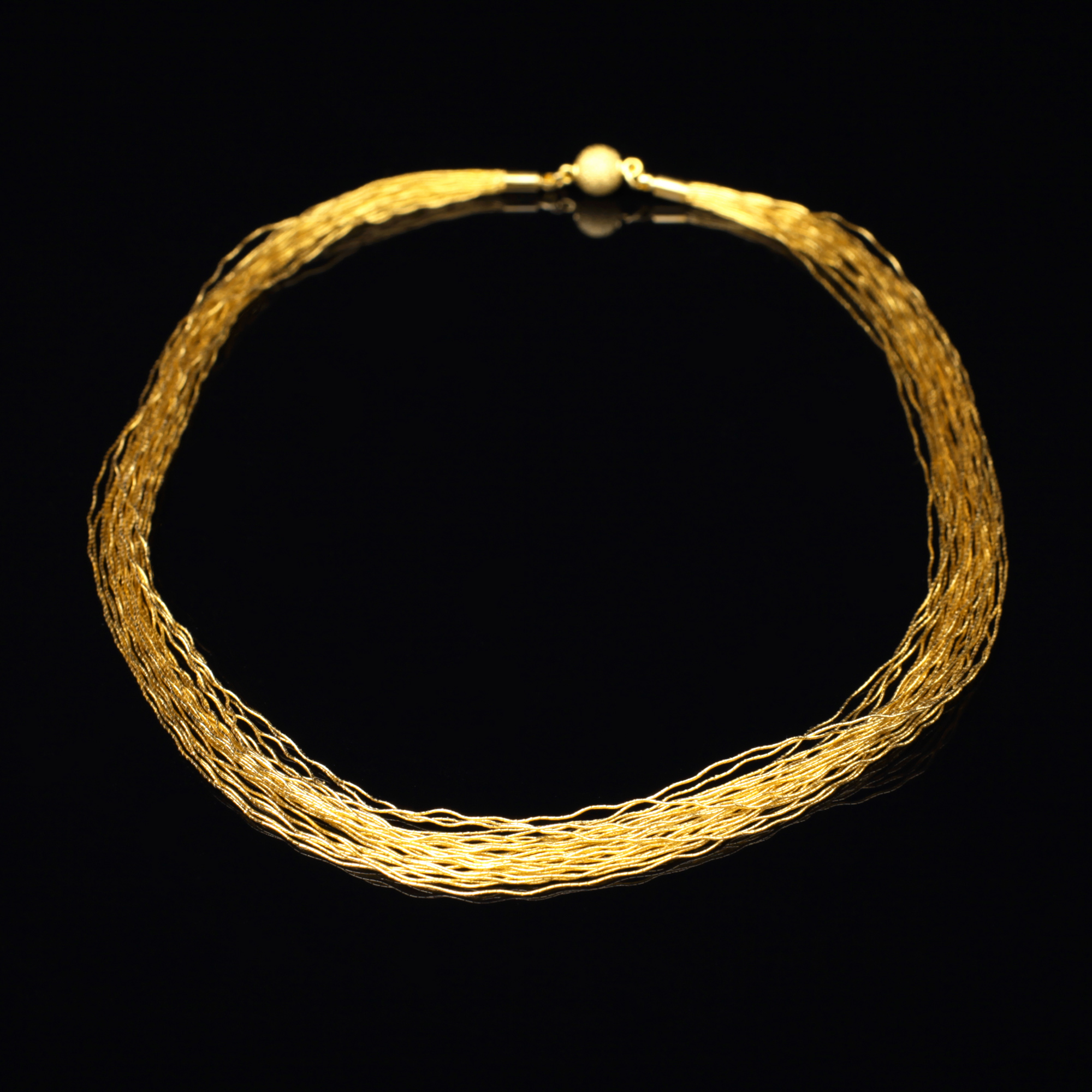 和の彩　金銀糸ネックレス/ペンダントの商品写真です。型番：658-968 画像その1