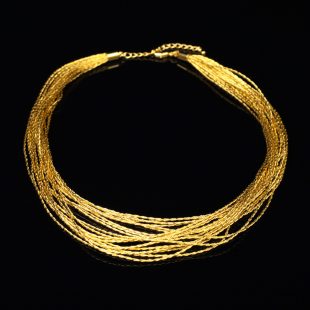 和の彩　金銀糸ネックレス/ペンダントの商品写真です。型番：659-083 画像その1