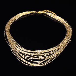 和の彩　金銀糸ネックレス/ペンダントの商品写真です。型番：659-084 画像その1