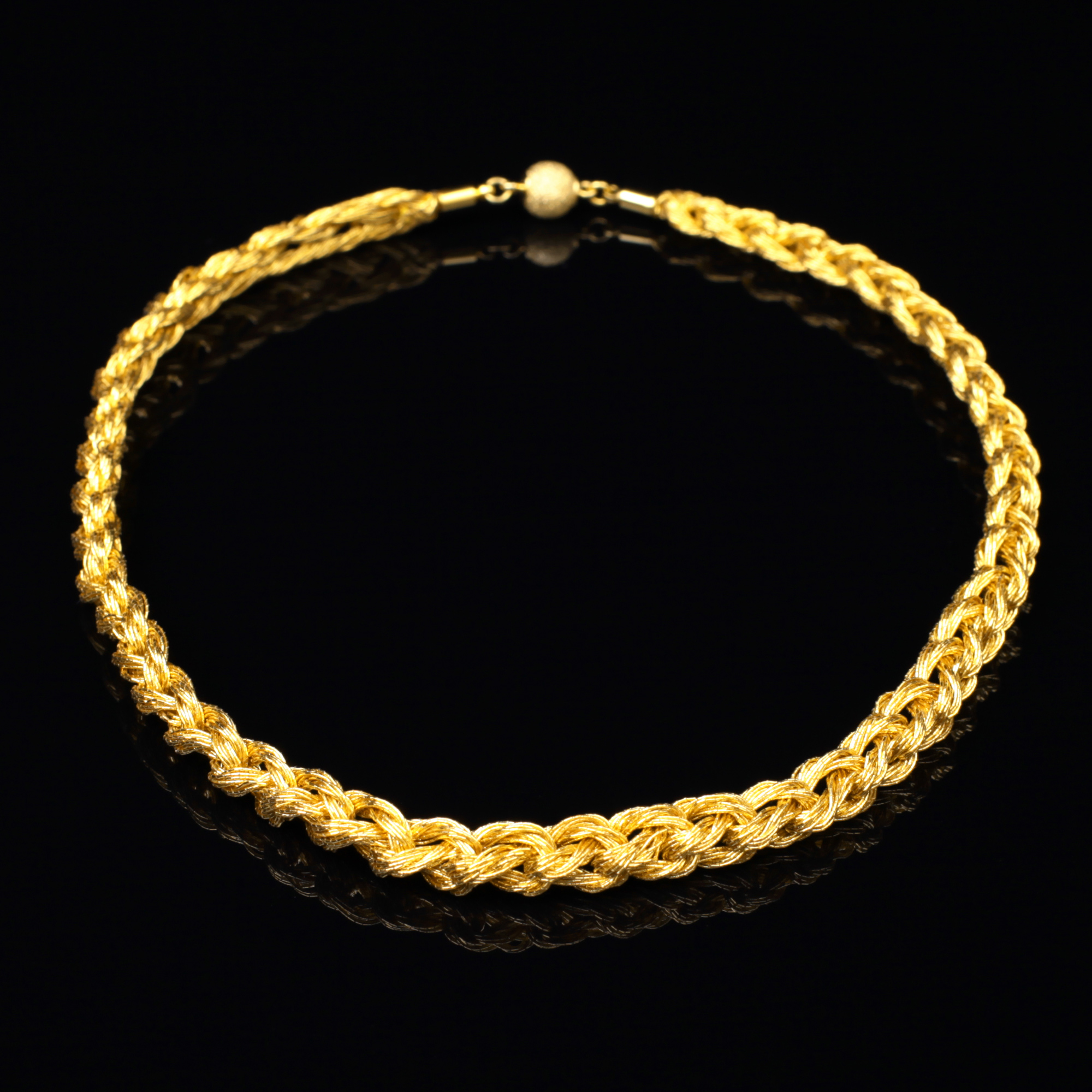 和の彩　金銀糸ネックレス/ペンダントの商品写真です。型番：659-095 画像その1