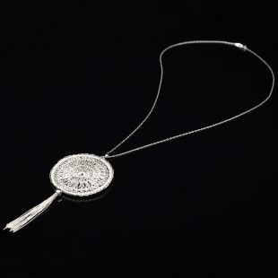 和の彩　金銀糸ネックレス/ペンダントの商品写真です。型番：659-143 画像その1