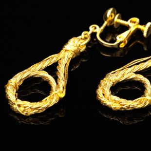 和の彩　金銀糸ピアスとイヤリングの商品写真です。型番：658-938 画像その4