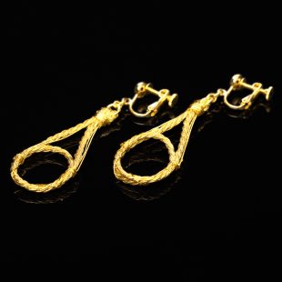 和の彩　金銀糸ピアスとイヤリングの商品写真です。型番：658-940 画像その3